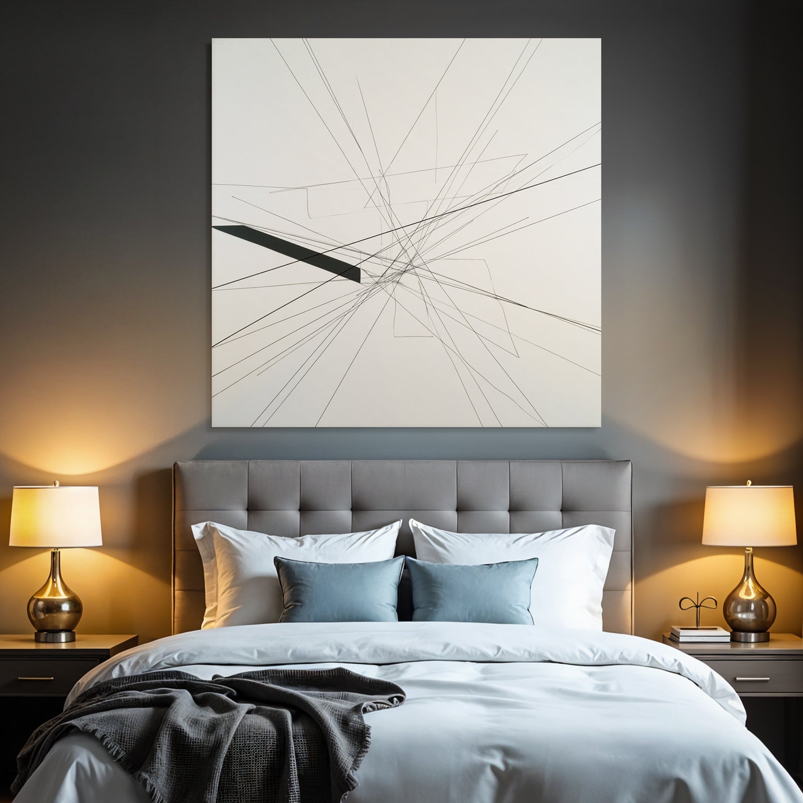 Abstraktes Kunstwerk Mit Geraden Linien Und Geometrischen Formen