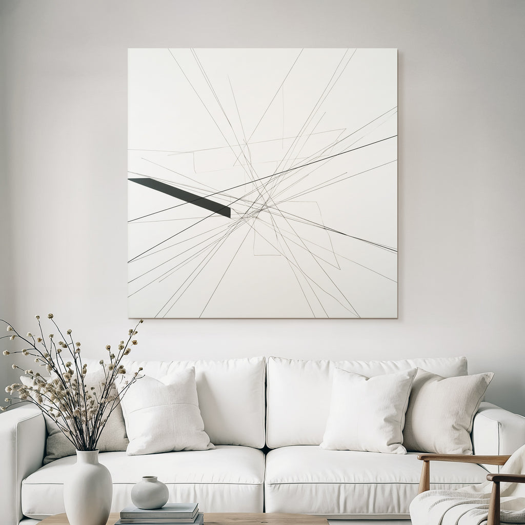 Abstraktes Kunstwerk Mit Geraden Linien Und Geometrischen Formen