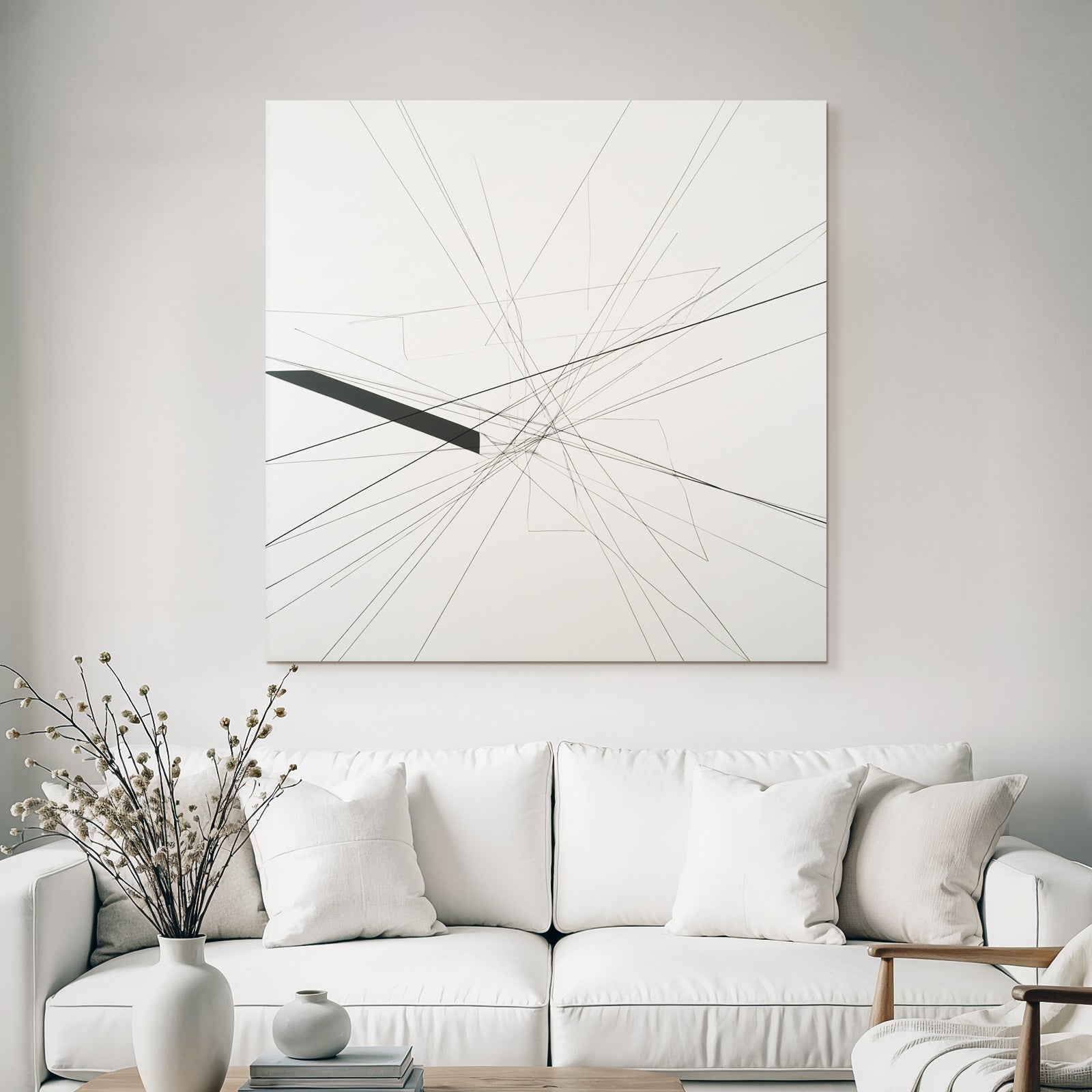 Abstraktes Kunstwerk Mit Geraden Linien Und Geometrischen Formen