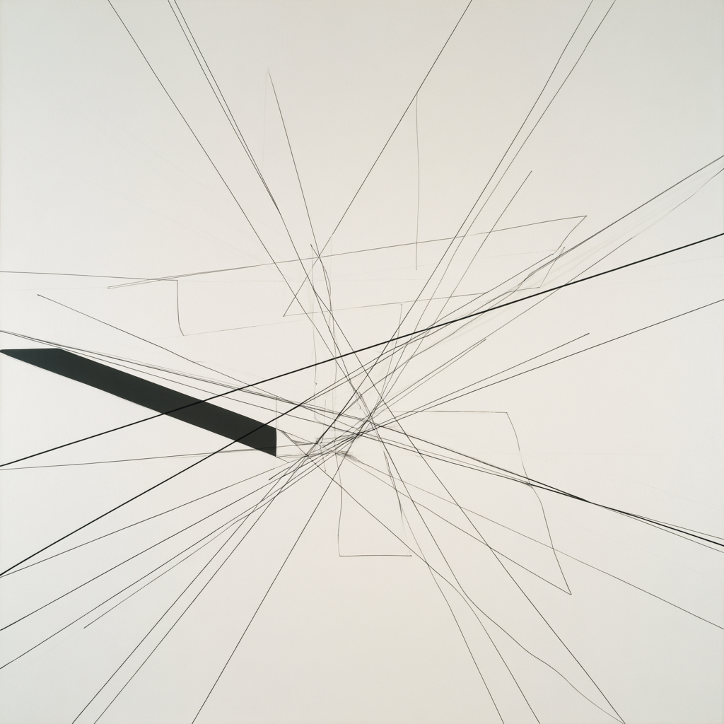 Abstraktes Kunstwerk Mit Geraden Linien Und Geometrischen Formen | Minimalistisch | Stilrichtungen