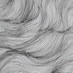 Abstraktes Muster Mit Fliessenden Linien In Schwarz Und Weiss | Minimalistisch | Stilrichtungen