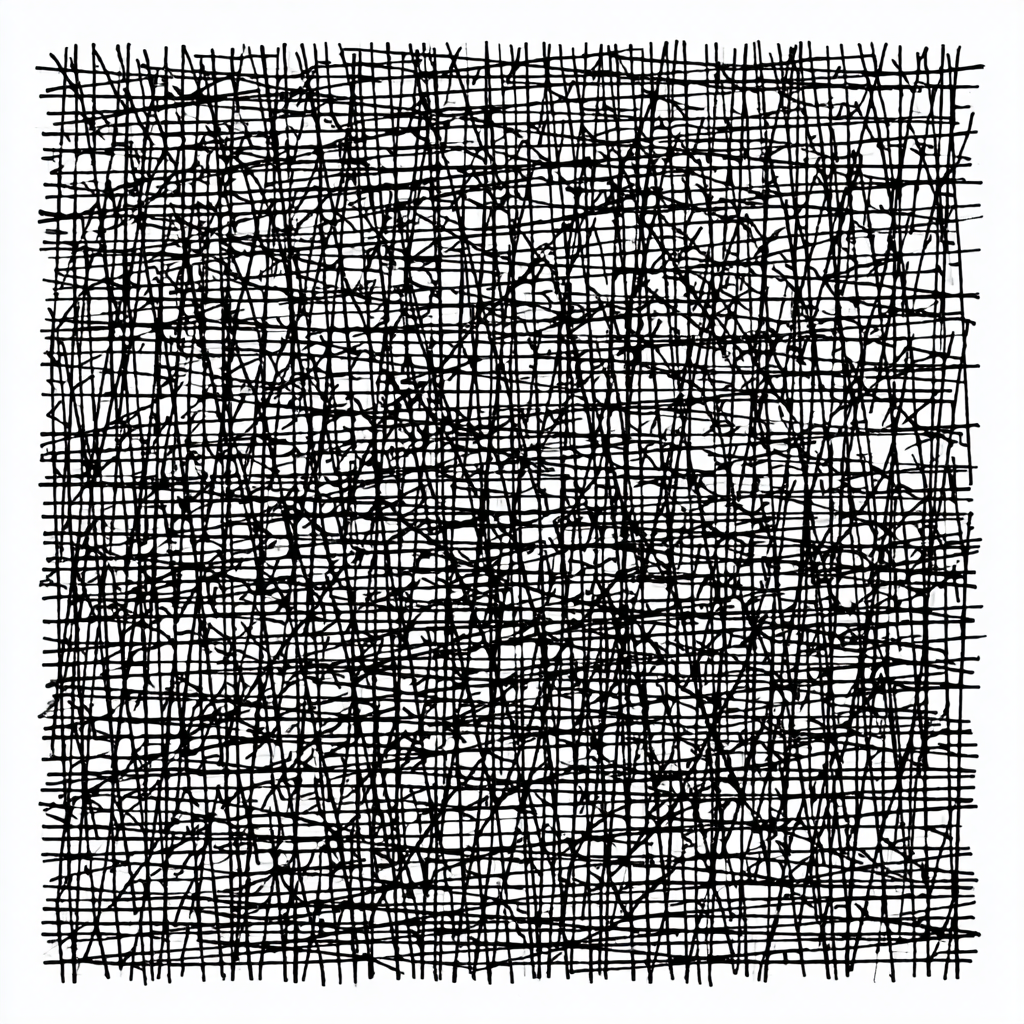 Abstraktes Muster Schwarze Linien Intersektionen | Minimalistisch | Stilrichtungen
