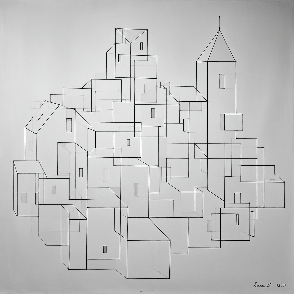Monochrom Abstraktes Stadtbild | Minimalistisch | Stilrichtungen