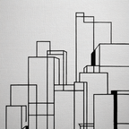 E Abstrakte Stadtsilhoütte | Minimalistisch | Stilrichtungen