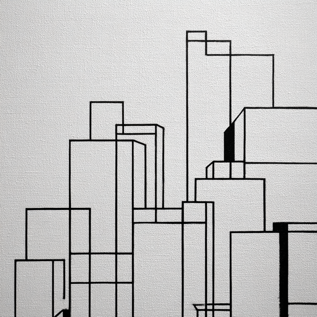 E Abstrakte Stadtsilhoütte | Minimalistisch | Stilrichtungen