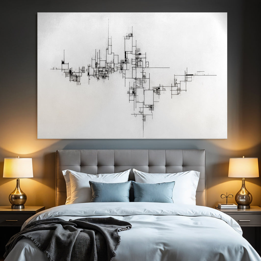 Abstrakte Geometrische Kunst Mit Linien Und Formen