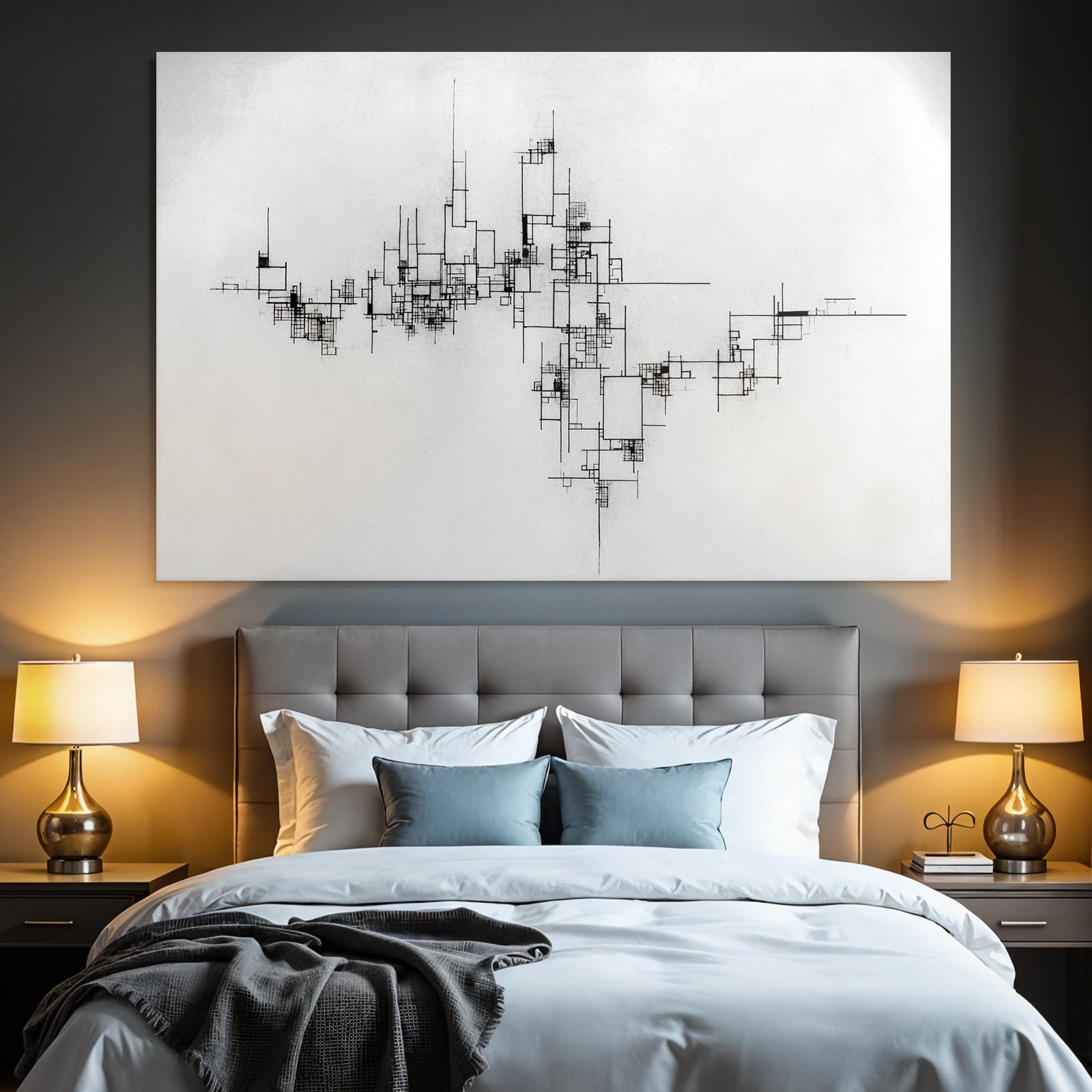 Abstrakte Geometrische Kunst Mit Linien Und Formen