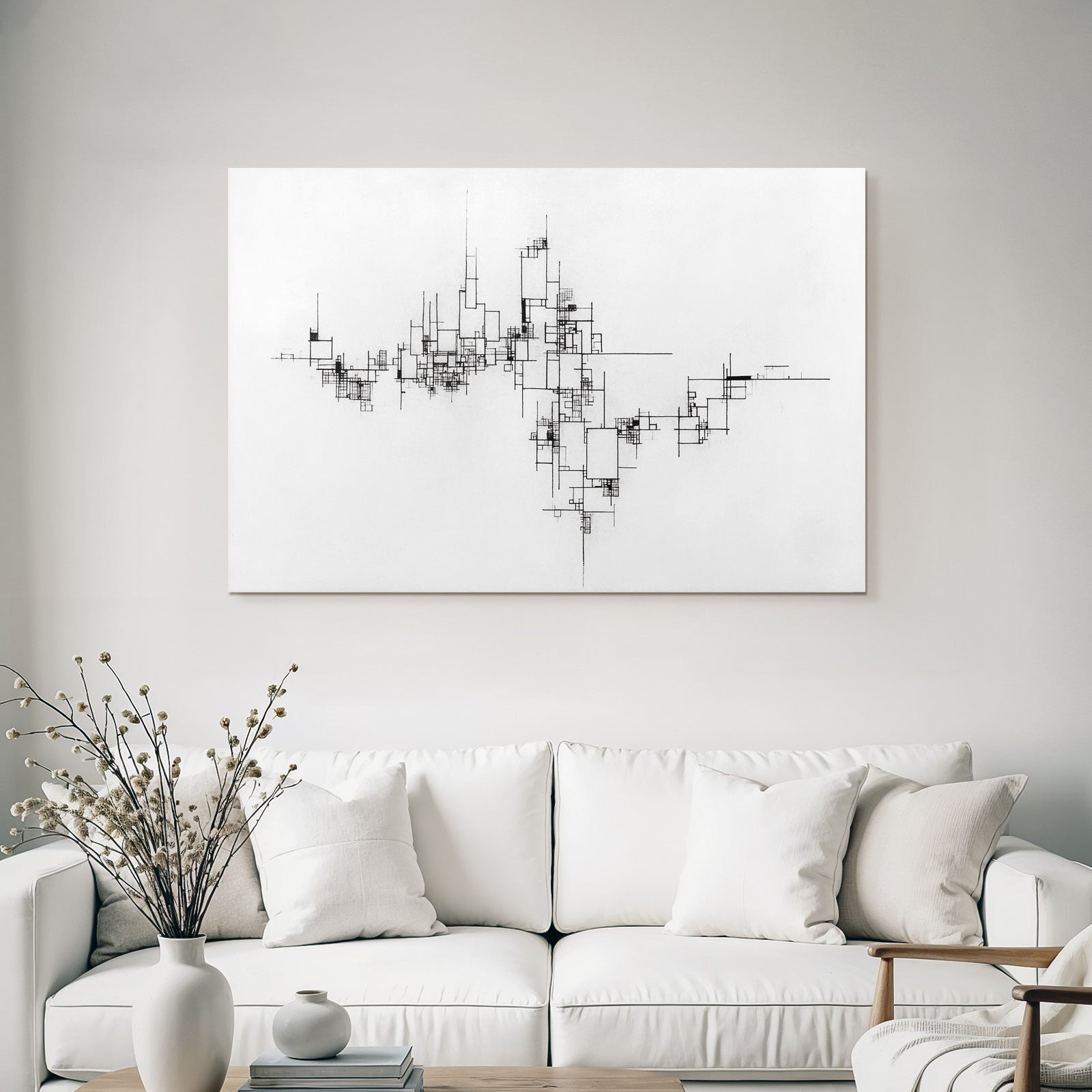 Abstrakte Geometrische Kunst Mit Linien Und Formen