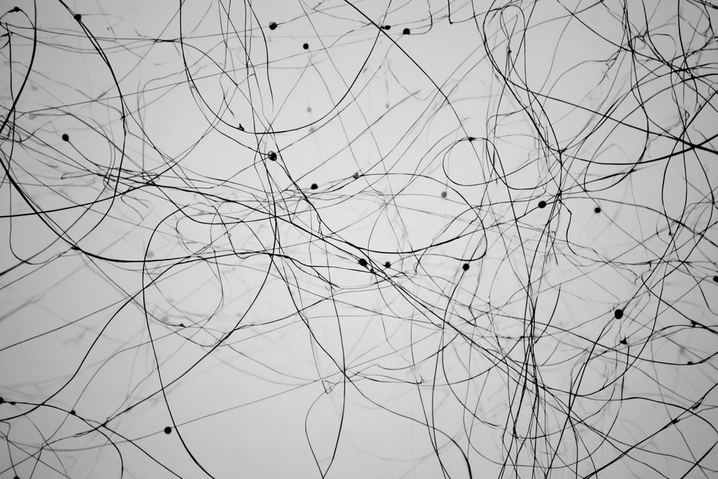 Abstrakte Komplexitat Chaotische Linien Und Punkte | Minimalistisch | Stilrichtungen