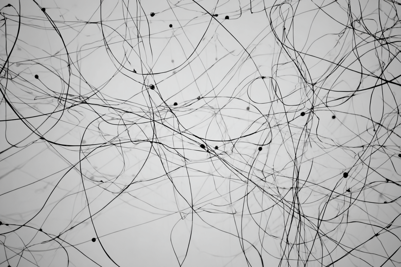 Abstrakte Komplexitat Chaotische Linien Und Punkte | Minimalistisch | Stilrichtungen