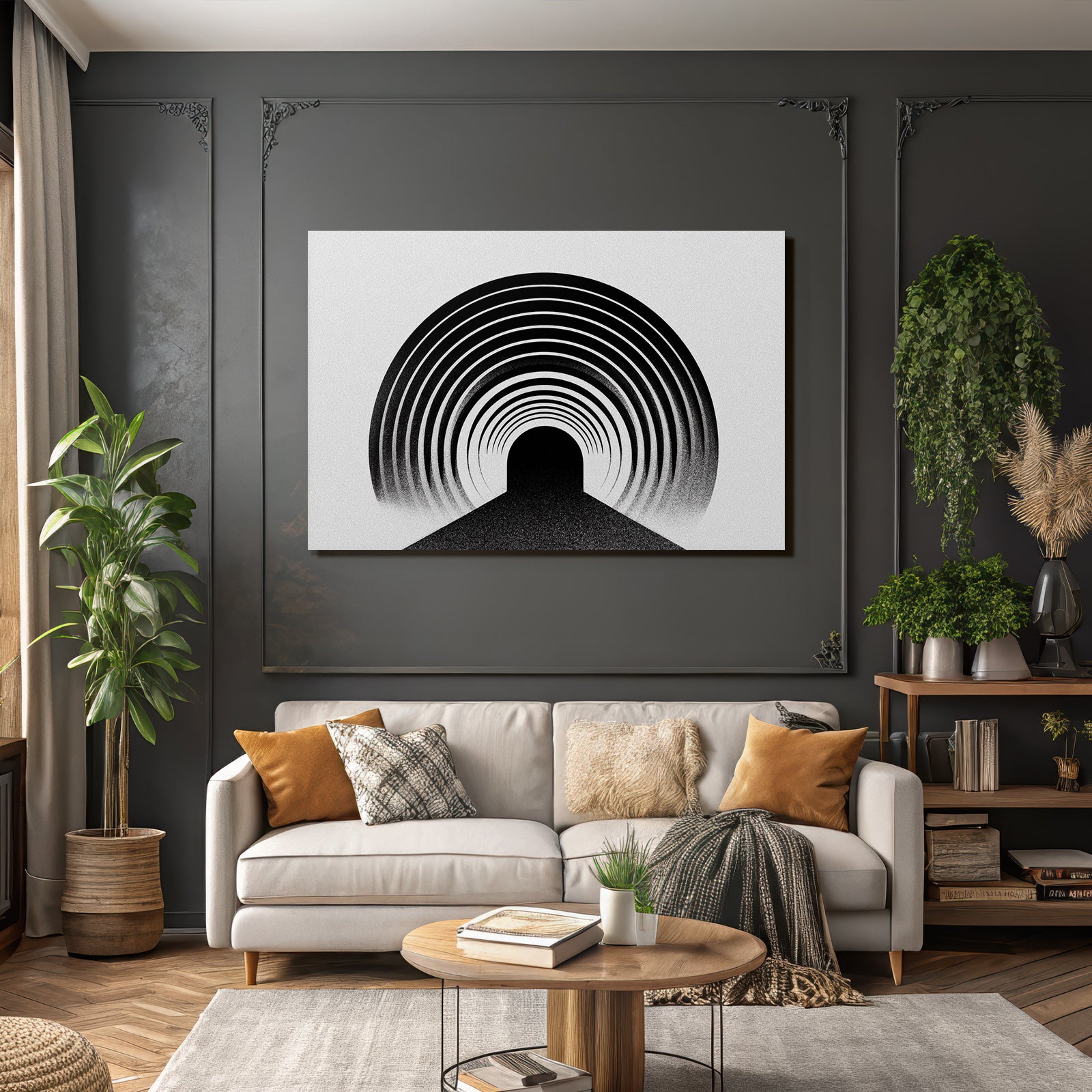 Abstrakte Kreise Tunnel Illusion