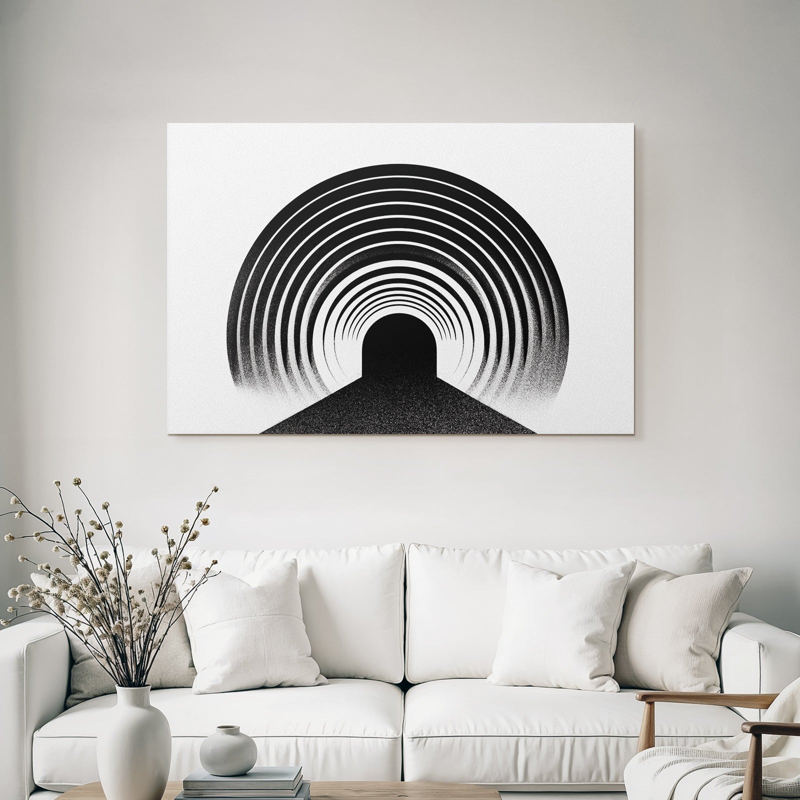 Abstrakte Kreise Tunnel Illusion
