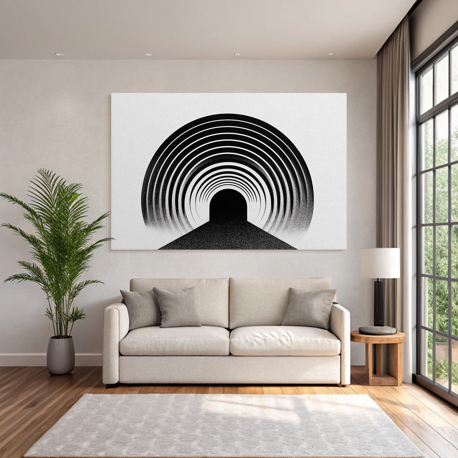Abstrakte Kreise Tunnel Illusion