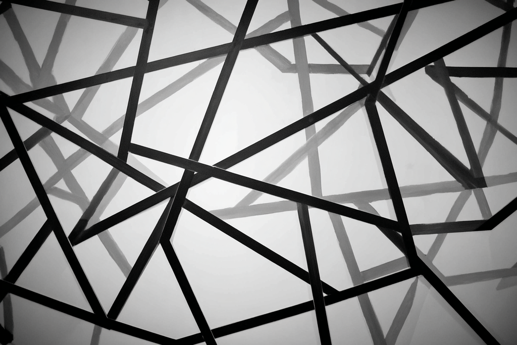 Abstrakte Monochrome Architektur Mit Linienschnittpunkten Und Schatten | Minimalistisch | Stilrichtungen