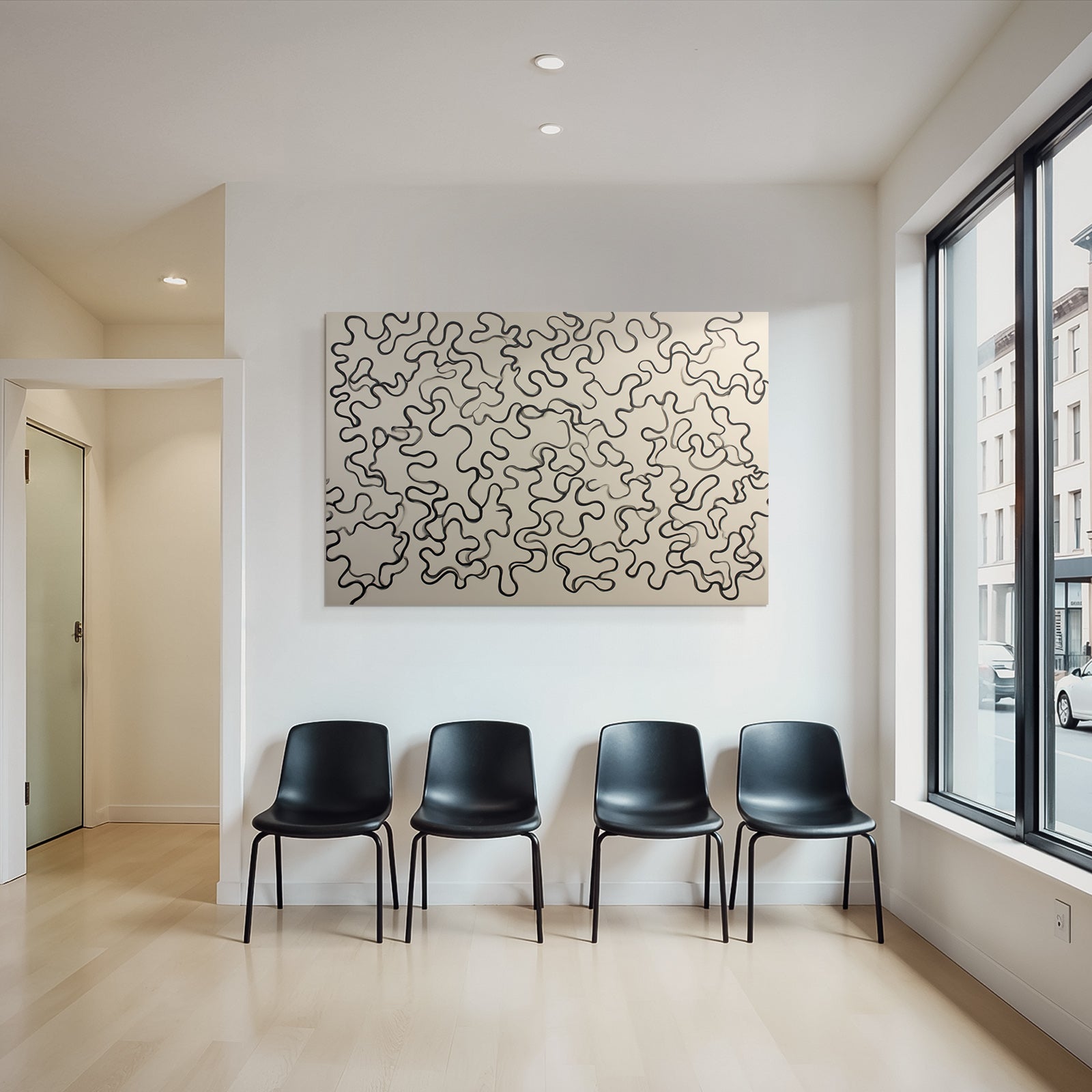 Abstrakte Wellenlinien Kunstwerk
