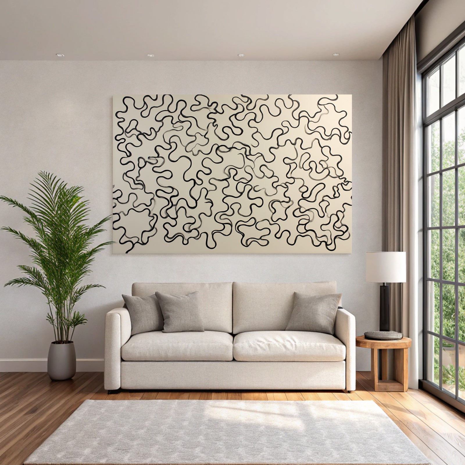 Abstrakte Wellenlinien Kunstwerk