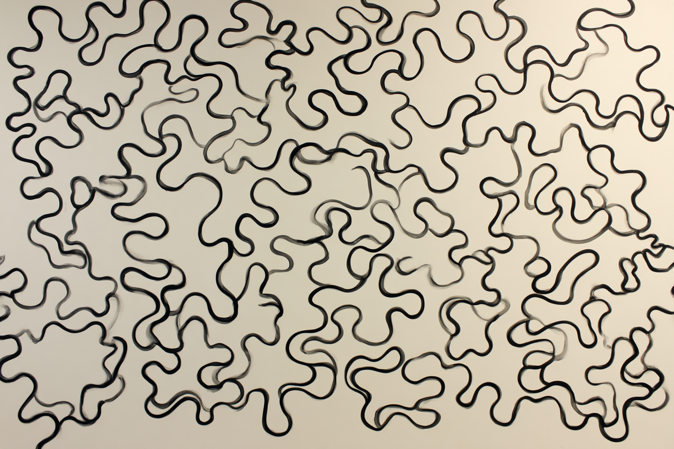 Abstrakte Wellenlinien Kunstwerk | Minimalistisch | Stilrichtungen