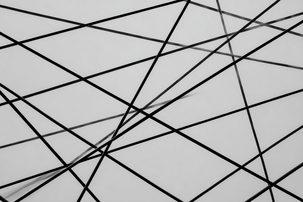 Abstraktes Muster Von Sich Kreuzenden Linien | Minimalistisch | Stilrichtungen