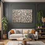 Abstraktes Design Verflochtene Schwarze Linien Und Schlaufen Leichter Hintergrund