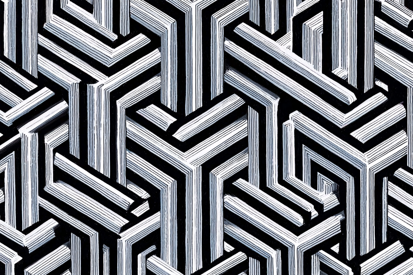 Abstraktes Geometrisches Design Mit Wiederholendem Muster | Minimalistisch | Stilrichtungen