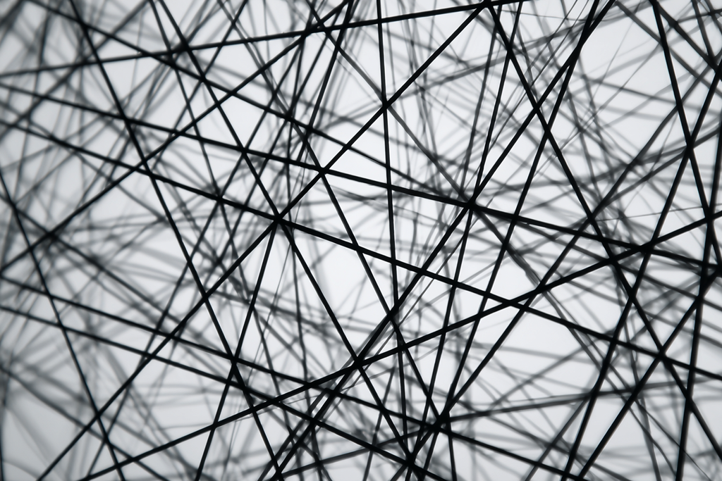 Abstraktes Liniennetz Darstellung Von Schatten Und Tiefe | Minimalistisch | Stilrichtungen