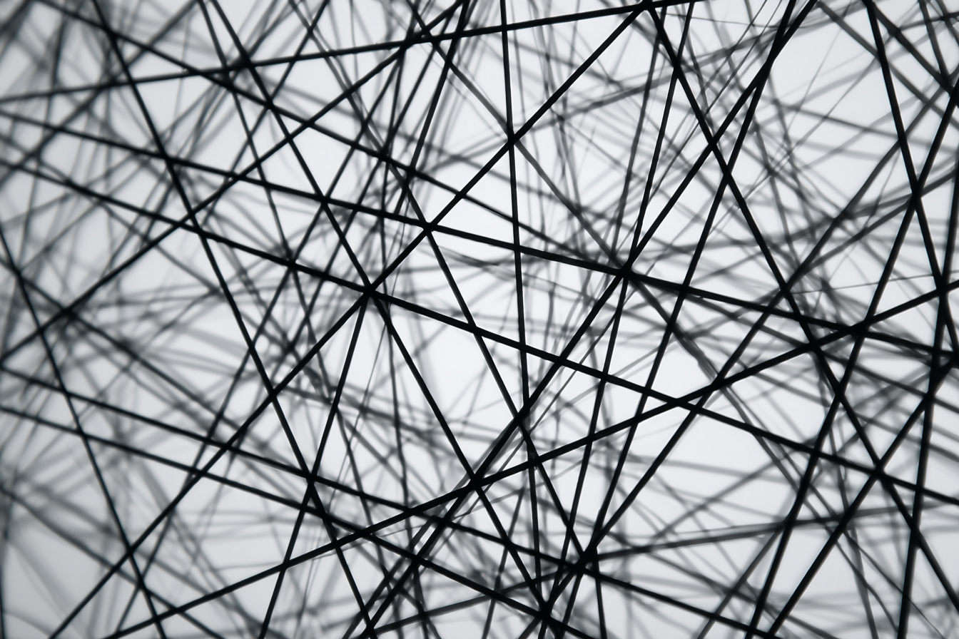 Abstraktes Liniennetz Darstellung Von Schatten Und Tiefe | Minimalistisch | Stilrichtungen