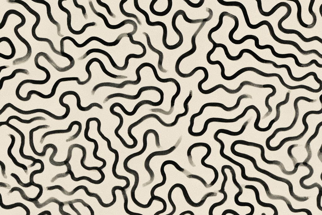 Abstraktes Muster Wellenlinien | Minimalistisch | Stilrichtungen