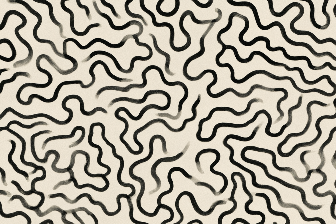 Abstraktes Muster Wellenlinien | Minimalistisch | Stilrichtungen
