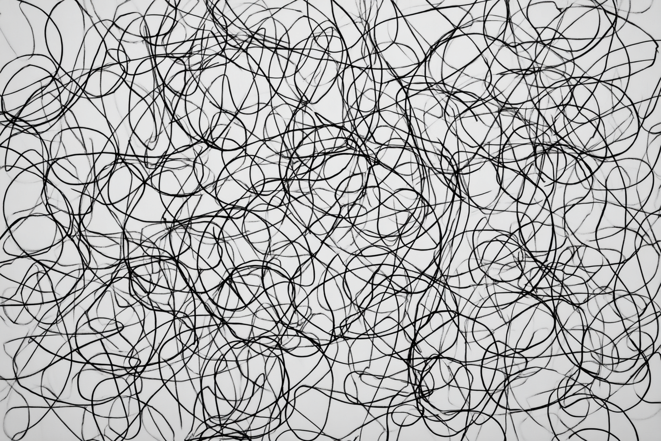 Abstraktes Verworrenes Linienmuster | Minimalistisch | Stilrichtungen