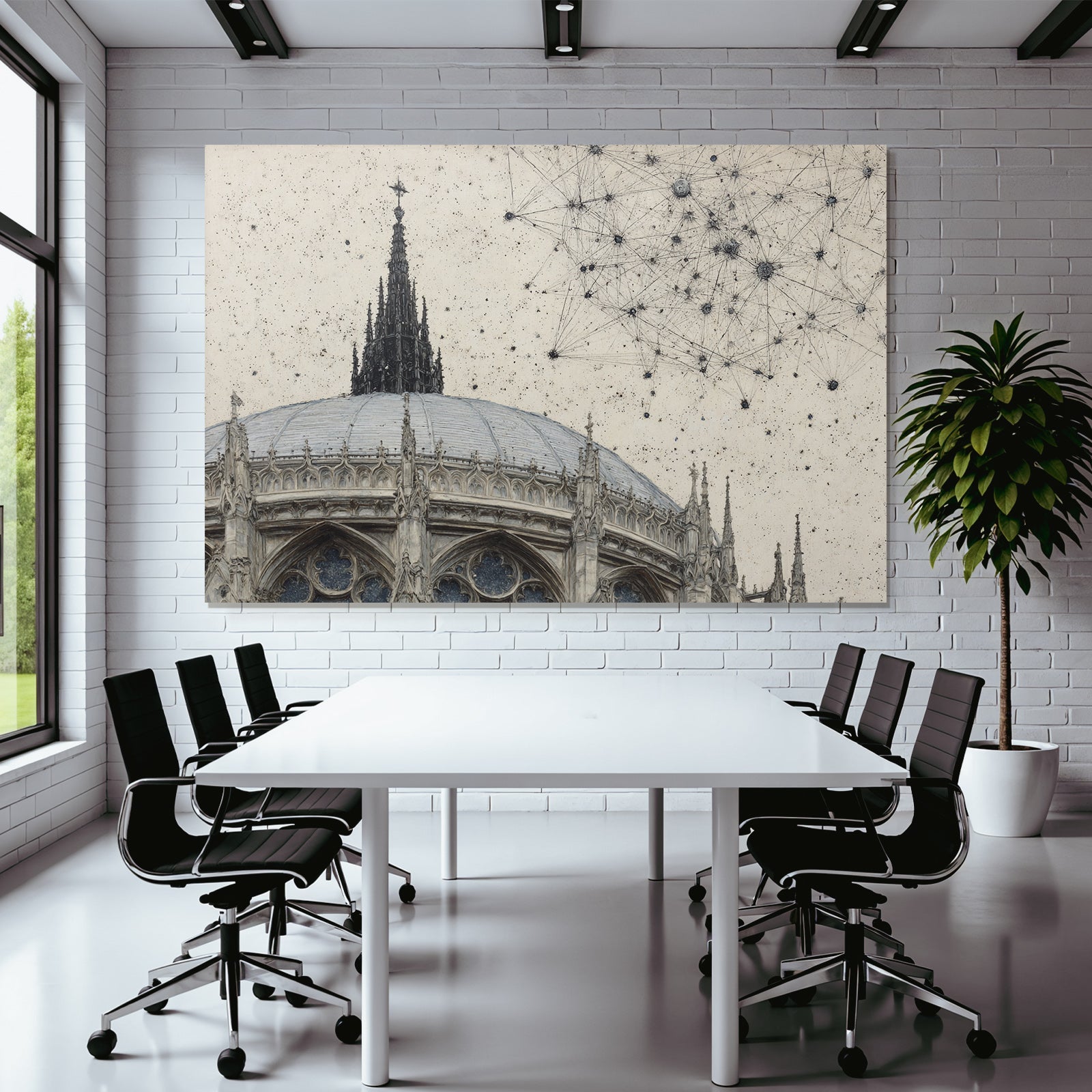 Gotische Kathedrale Und Kosmische Elemente