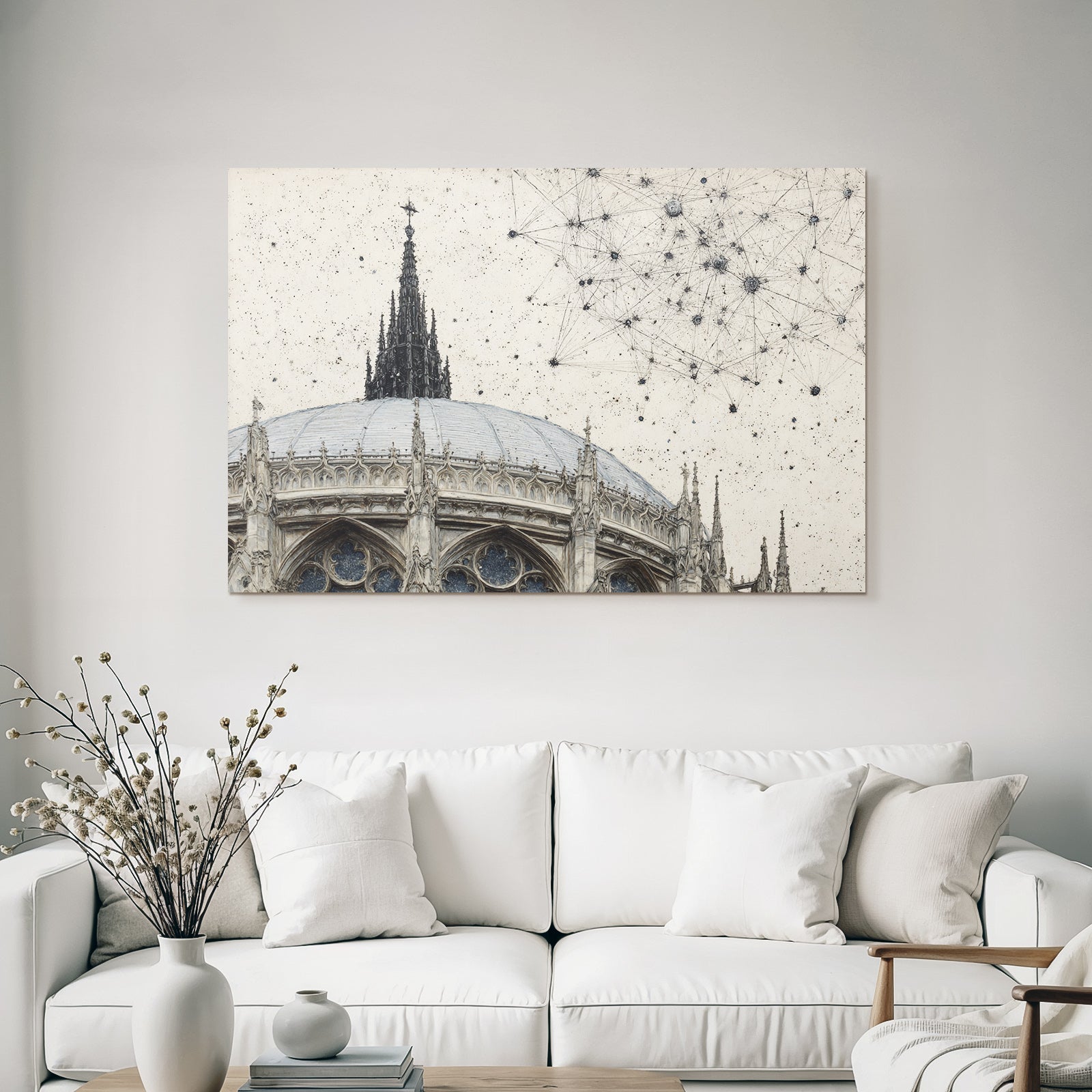 Gotische Kathedrale Und Kosmische Elemente