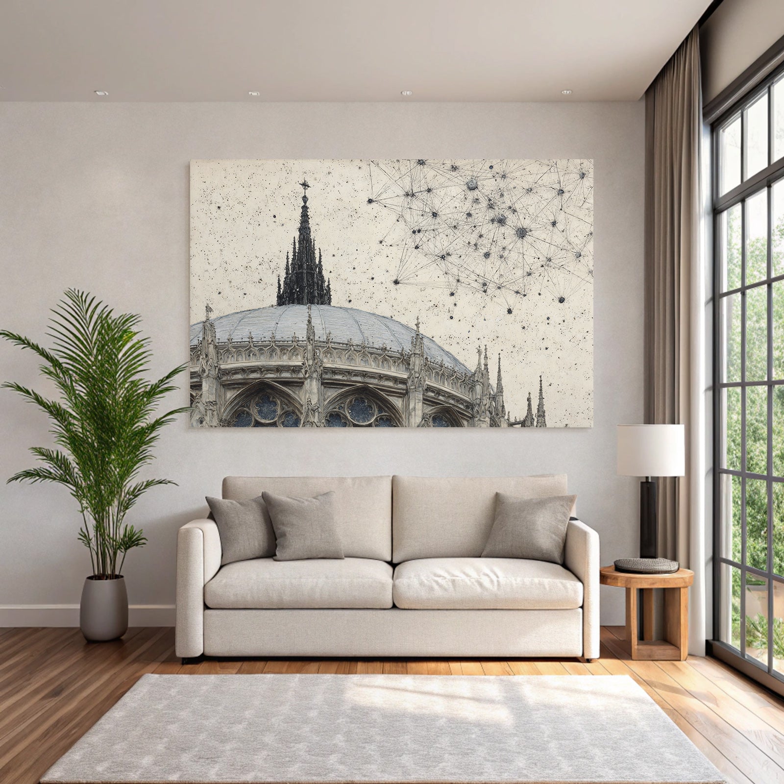 Gotische Kathedrale Und Kosmische Elemente