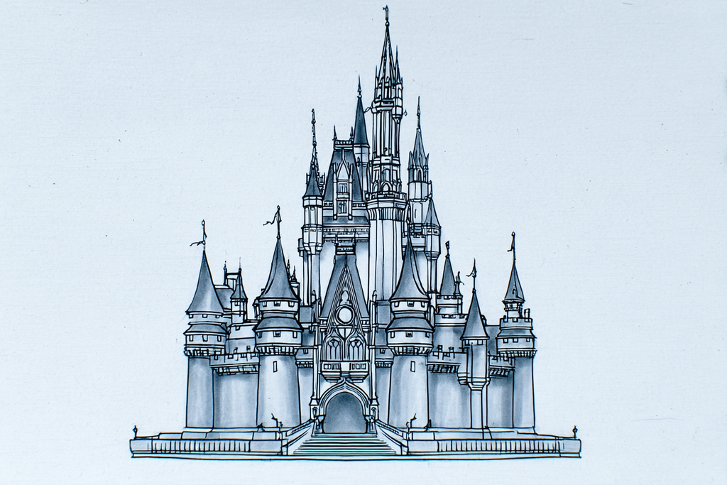 Malerisches Schloss Mit Türmen Und Spitzen Fur Märchen | Minimalistisch | Stilrichtungen