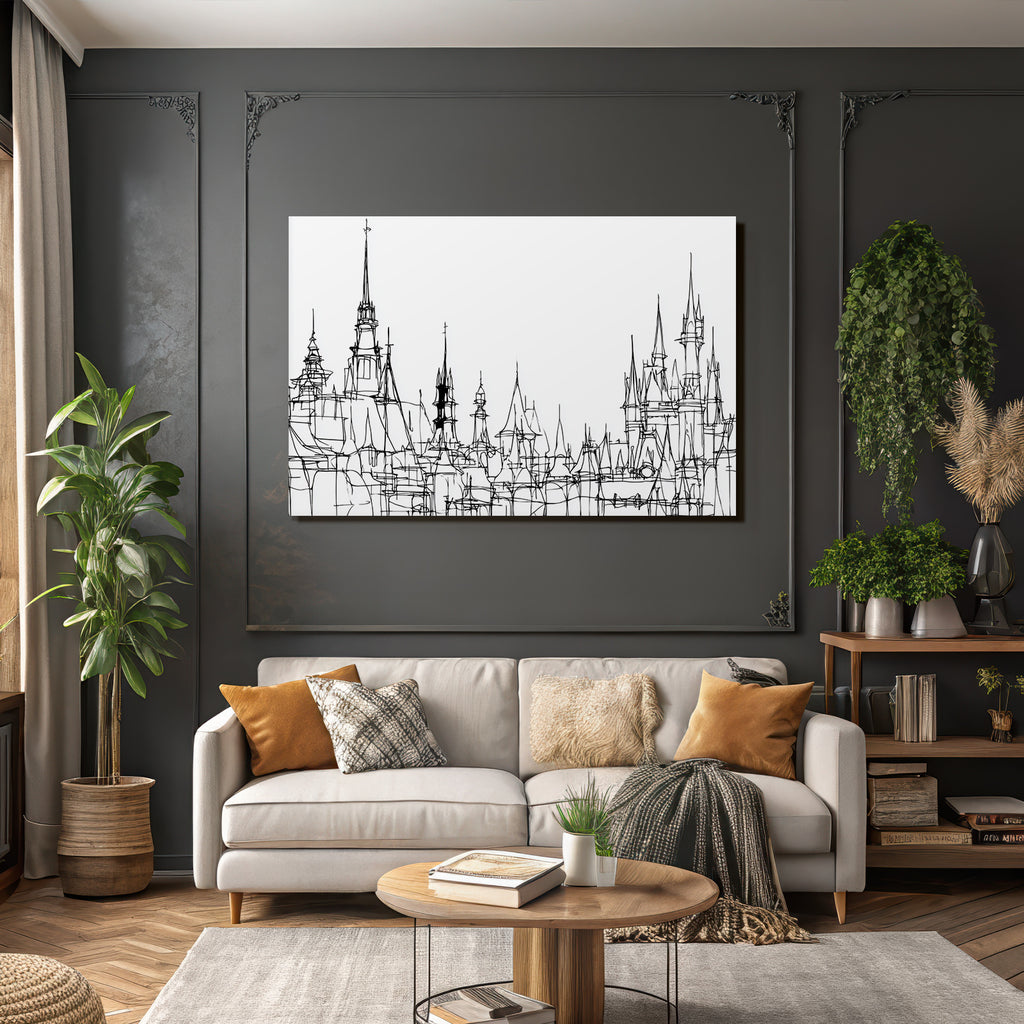 Schloss E Linienzeichnung