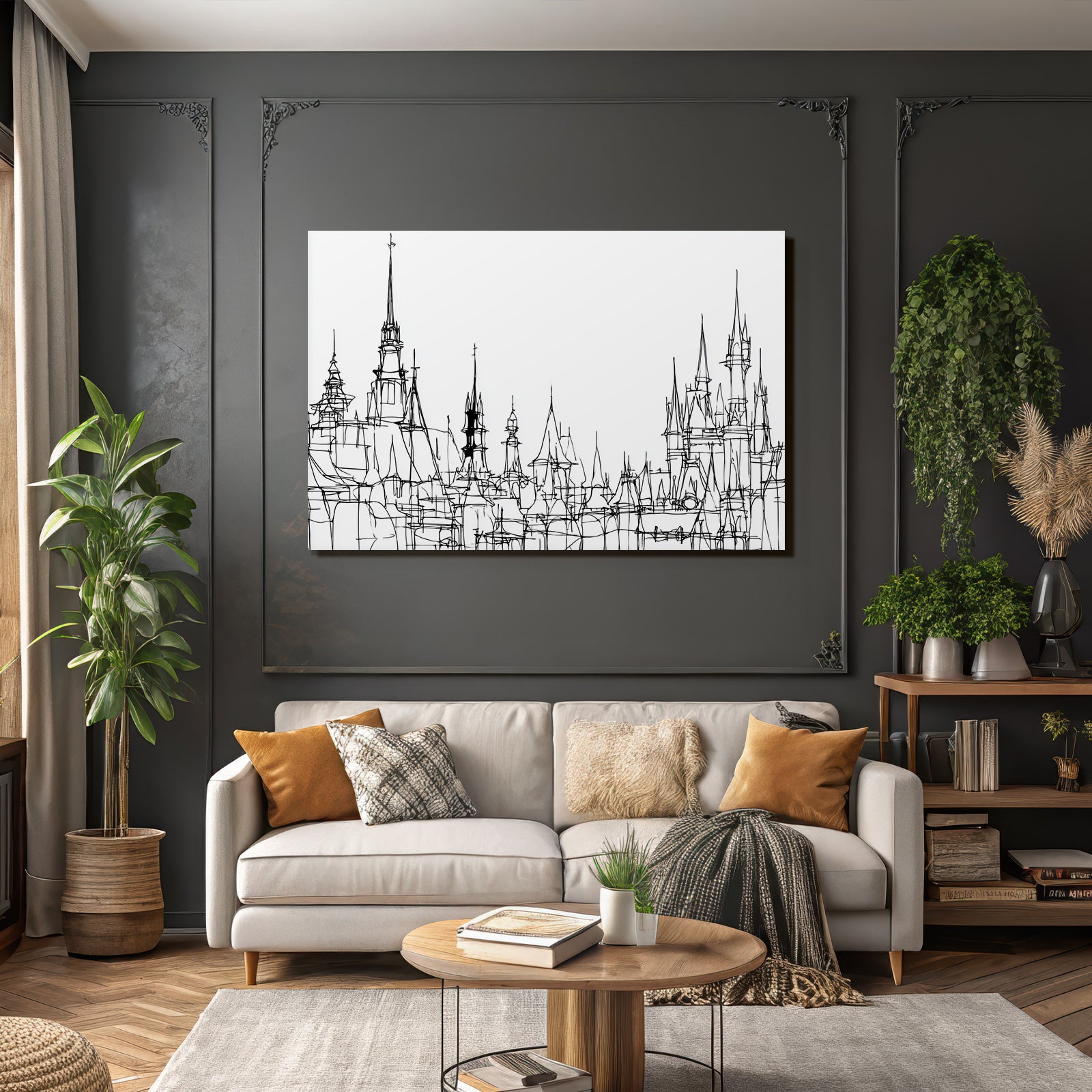 Schloss E Linienzeichnung