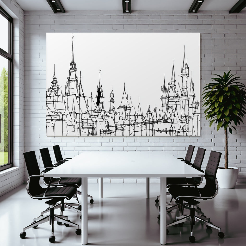 Schloss E Linienzeichnung