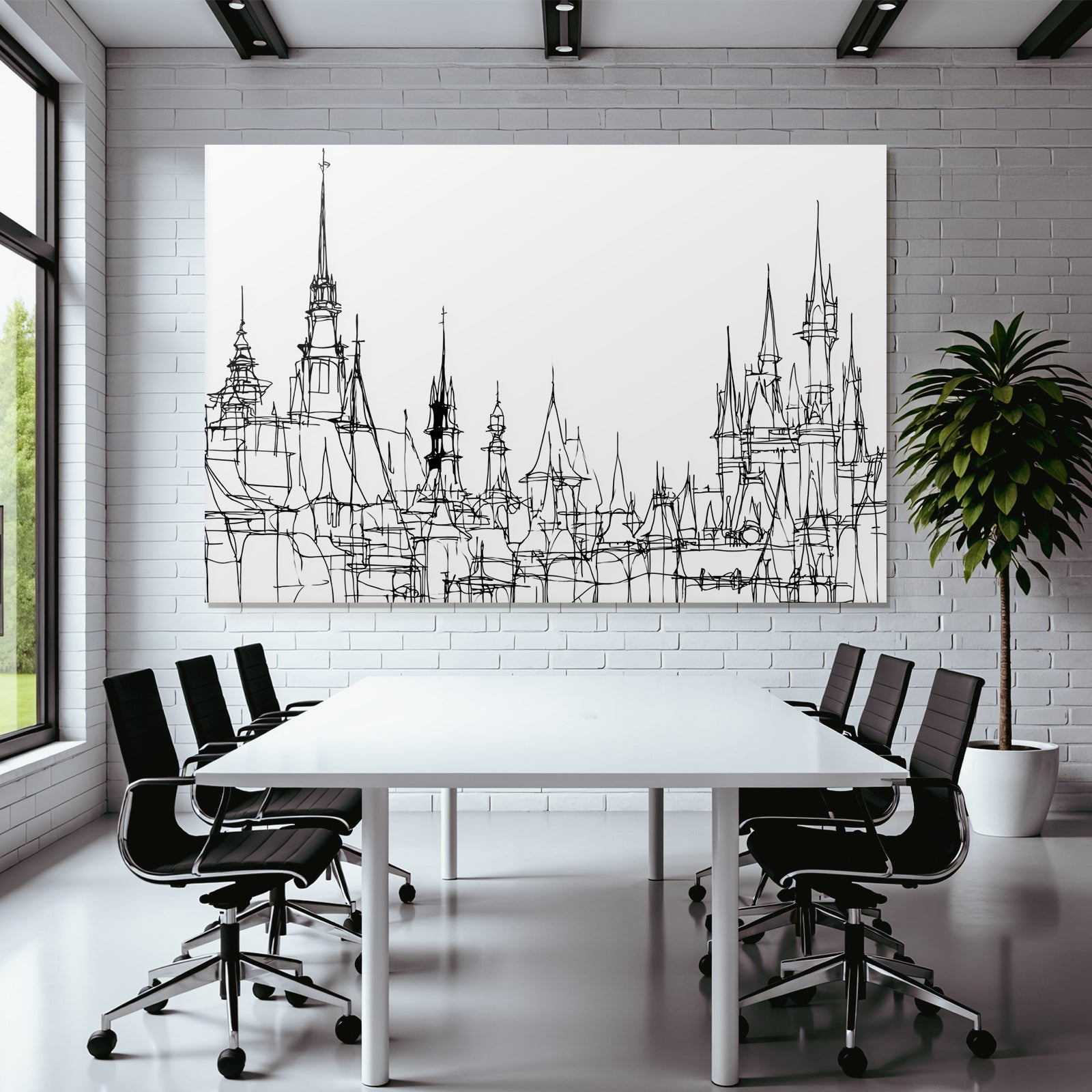 Schloss E Linienzeichnung