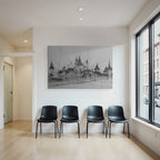 Schloss Illustration Mit Filigranen Linien