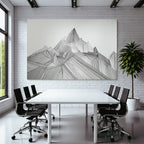 Stilisierte Berglandschaft Und Abstrakt