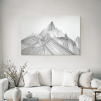Stilisierte Berglandschaft Und Abstrakt