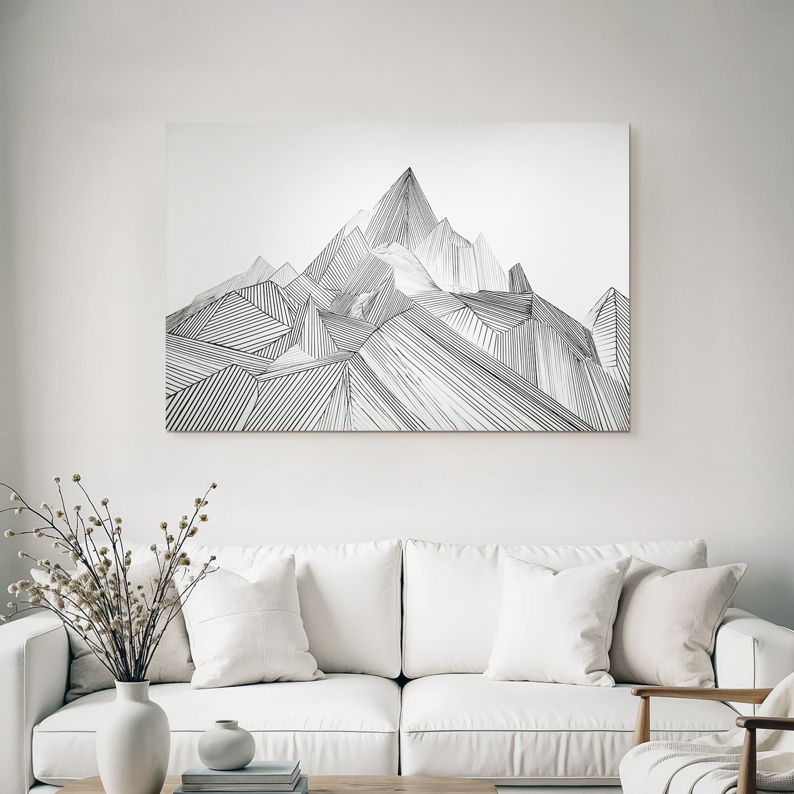 Stilisierte Berglandschaft Und Abstrakt