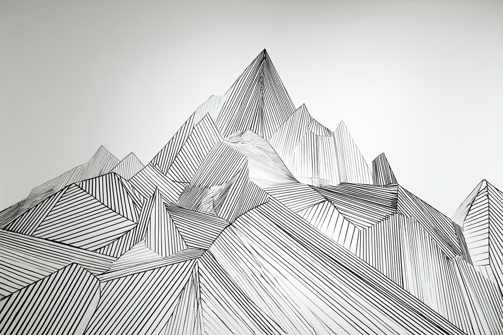 Stilisierte Berglandschaft Und Abstrakt | Minimalistisch | Stilrichtungen