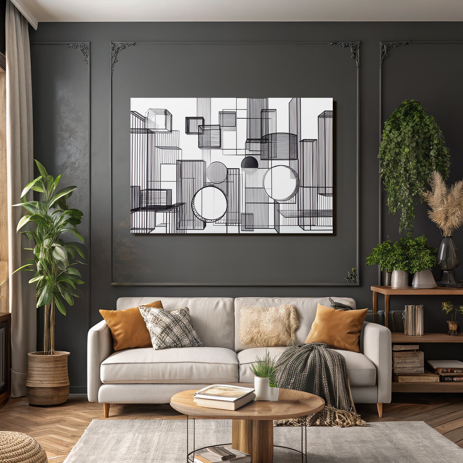 Abstrakte Geometrische Anordnung Modernes Es Design