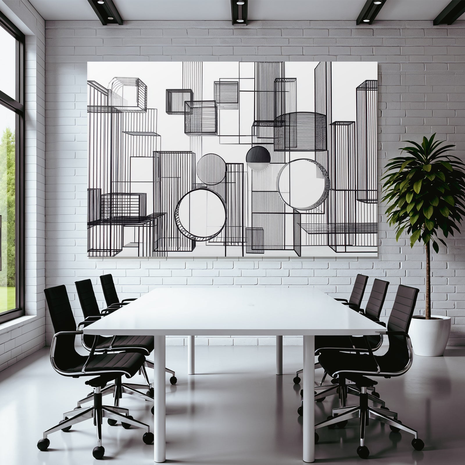 Abstrakte Geometrische Anordnung Modernes Es Design