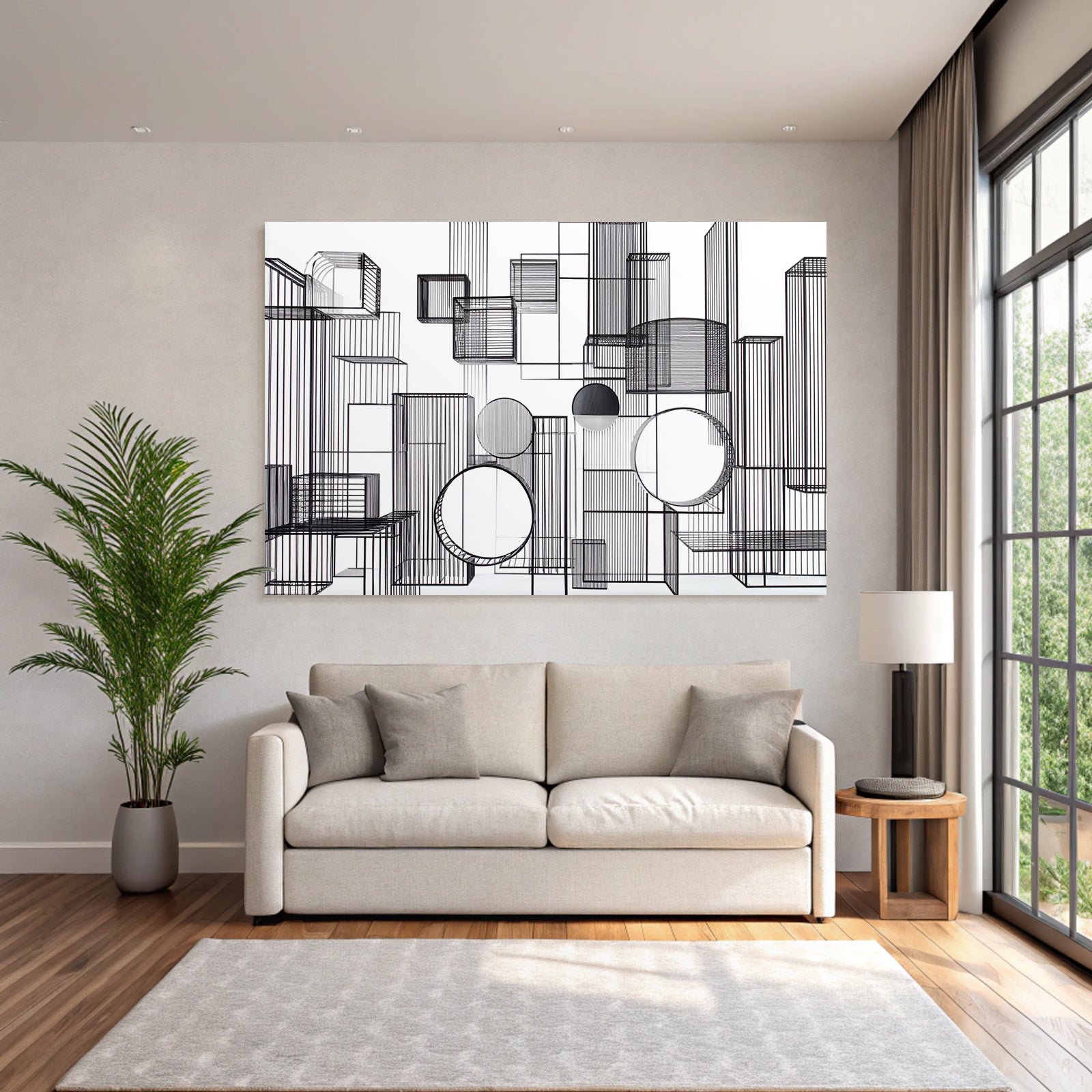 Abstrakte Geometrische Anordnung Modernes Es Design