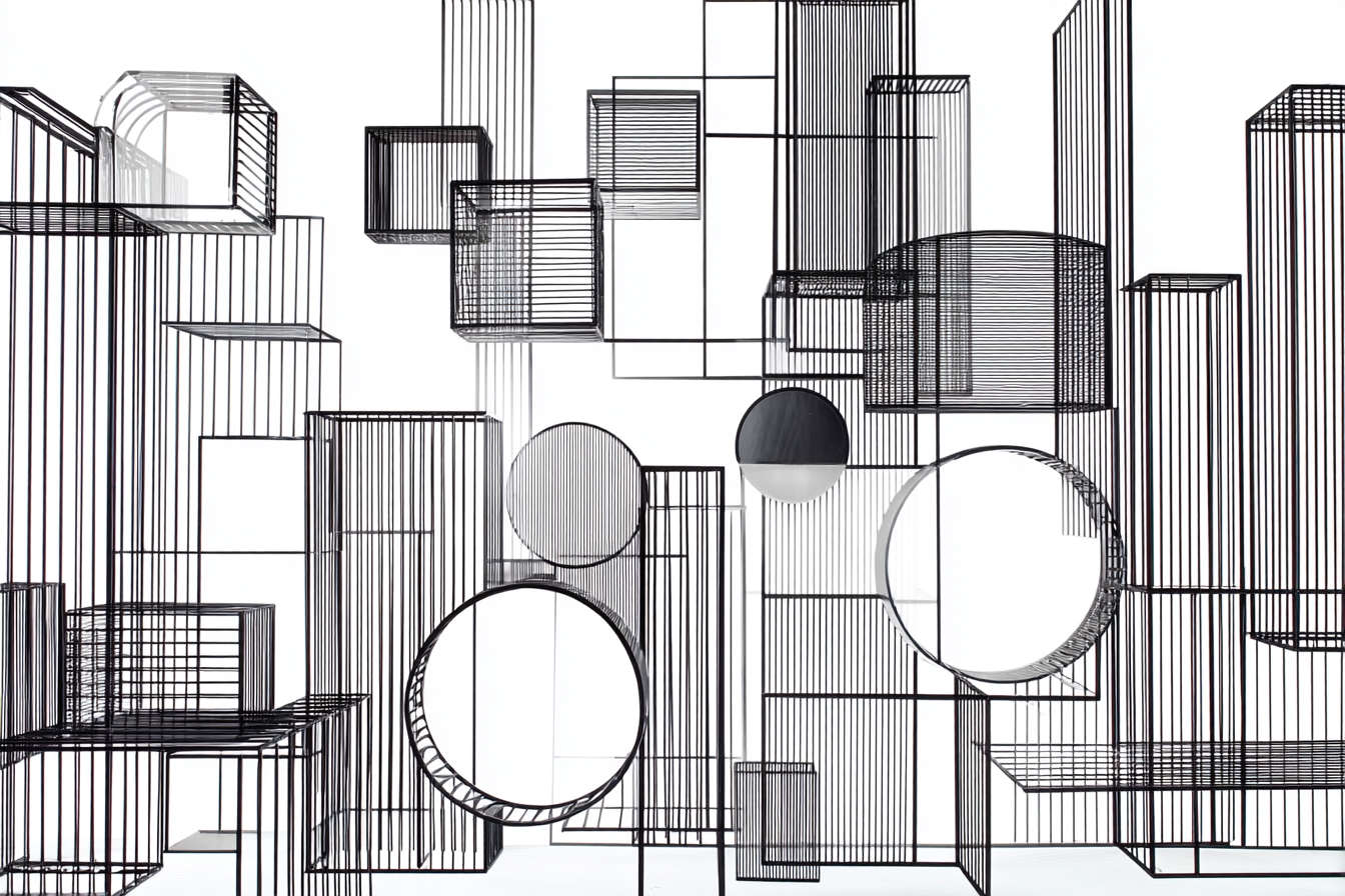 Abstrakte Geometrische Anordnung Modernes Es Design | Minimalistisch | Stilrichtungen