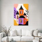 PopArt Abstrakte Illustration Stilisierte Gebaeude Geometrische Formen