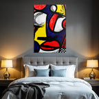 PopArt Abstrakte Farbenfrohe Komposition Inspiriert Von Und Expressionistischer Malerei