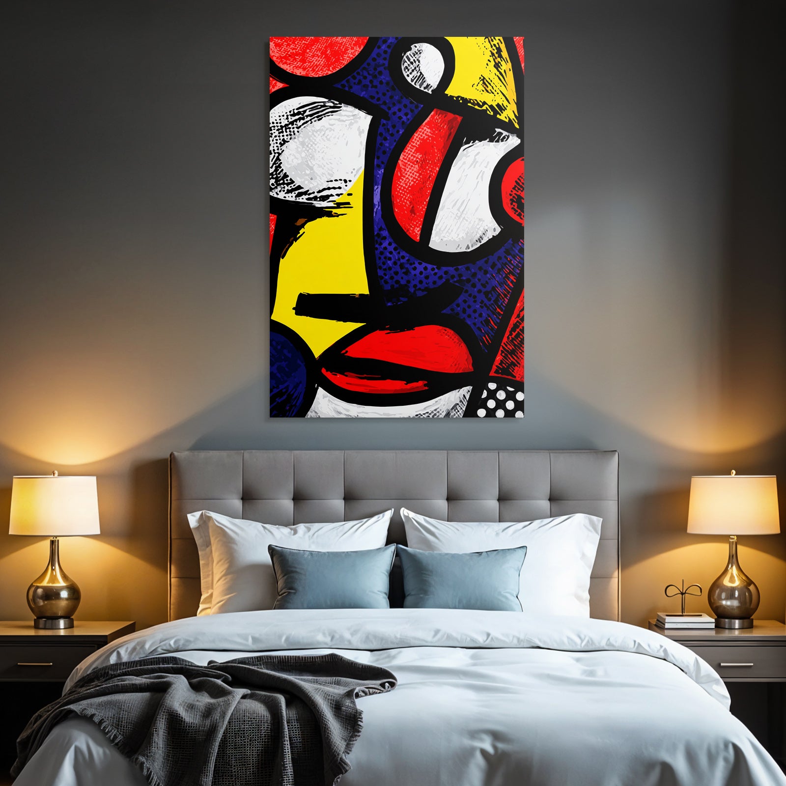 PopArt Abstrakte Farbenfrohe Komposition Inspiriert Von Und Expressionistischer Malerei