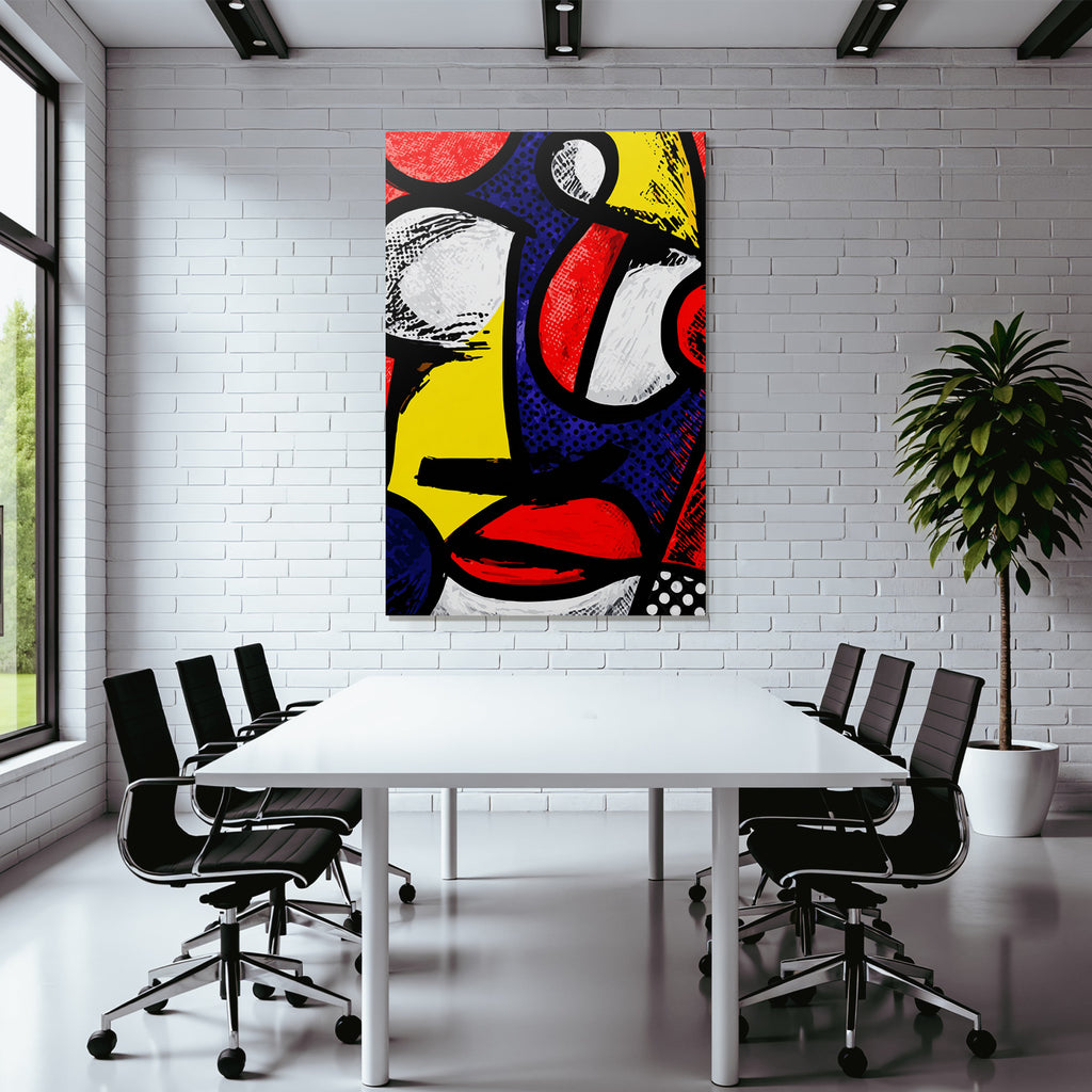 PopArt Abstrakte Farbenfrohe Komposition Inspiriert Von Und Expressionistischer Malerei